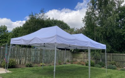 2 x 3x4.5m Gazebos for a garden party. Glasgow