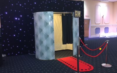 Photo Booth - Star lit curtain & Chesterfield Skins