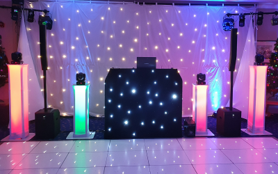 Christmas Setup with Sparkle Dance Floor