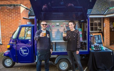 Draught beer, prosecco and wine