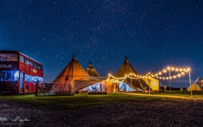 Bus at night  -Tipi Wedding