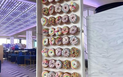 Charlotte Crosbys Baby Shower Donut Wall