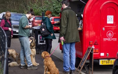 Some of our regular happy customers - can’t forget the pups! 