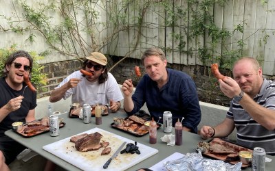 Attendees of our low'n'slow bbq course tucking in