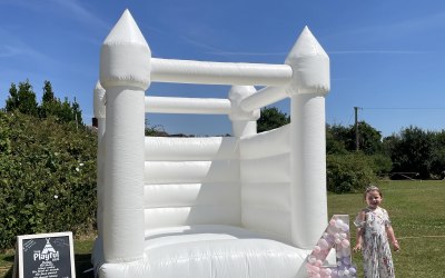 Medium White Bounce House