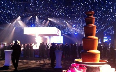 Large chocolate fountain