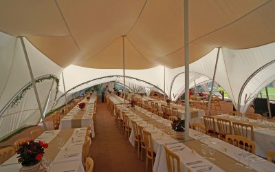 Trapeze wedding setup 