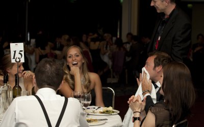 Reactions at a university ball