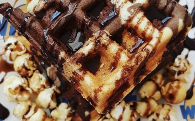 Salted Caramel Chocolate Waffles