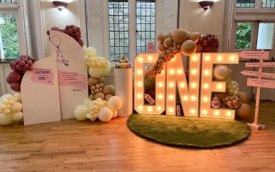 Winnie-the-Pooh Themed Set up for a First Birthday Party