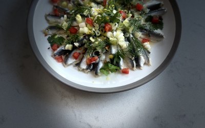 Anchovies carpazzio