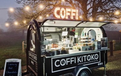 Coffi Kitoko trading at Luminate Nationa Botanic Gardens of Wales