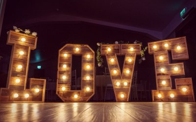 Rustic Light Up LOVE Letters