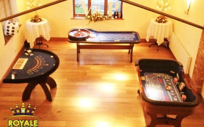 Roulette, Blackjack and Dice (Craps) tables