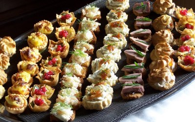 Tray of mixed canapes