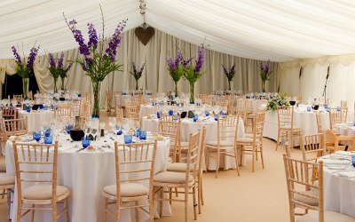 Wedding marquee interior