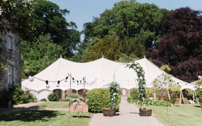 Traditional wedding marquee