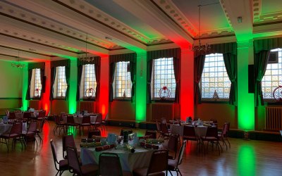 Simple Room Lighting for Masonic Christmas Meal