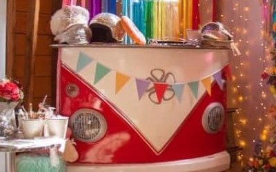 Campervan popup glitter bar