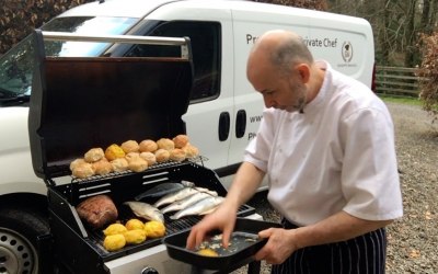 Giuseppe With BBQ outside 