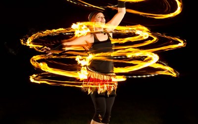 Three Fire Hula Hoops