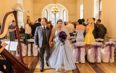 A grand castle wedding ceremony