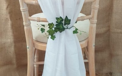 Chiffon Vertical Drop Sash Hire