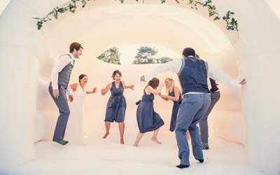 White Wedding Bouncy castles look stunning at any venue and are suitable for adults and kids, Pictures look fantastic. so much fun for the guests aswell