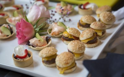 private chef starting your event  with canapes at Chef in my kitchen