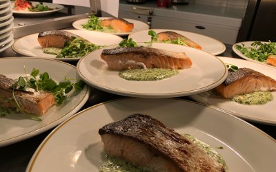 Panfried Salmon and Watercress