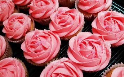 Pink Rose Cupcakes