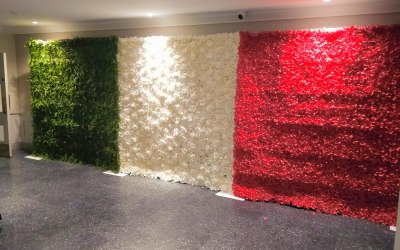 Flower wall hire