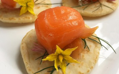 Smoked Salmon & Cream Cheese Blini