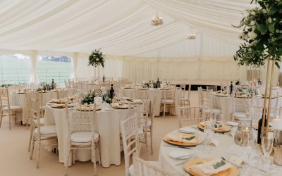 Luxury wedding marquee