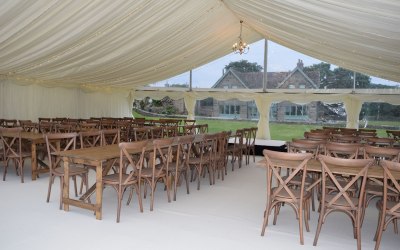 Rustic marquee furniture