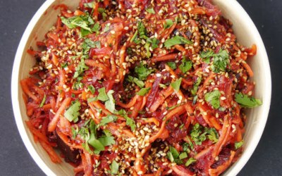 Salads - Carrot, beetroot with an orange salad