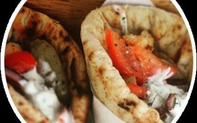 Free-range chicken souvlaki