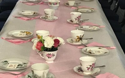 Vintage Crockery in a Village Hall