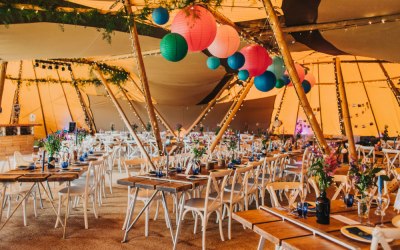 Tipi wedding interior