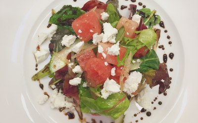 Watermelon. pickled watermelon rind, cucumber, mint and feta salad