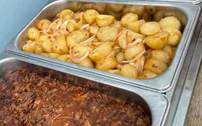 BBQ Pulled Pork, Potatoes and Sweet Chilli Chicken