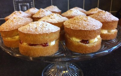 Homemade Mini Victoria Sponge Cakes