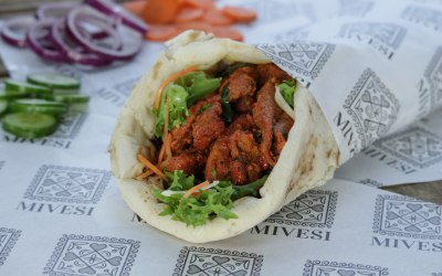 Chicken tikka naan wrap