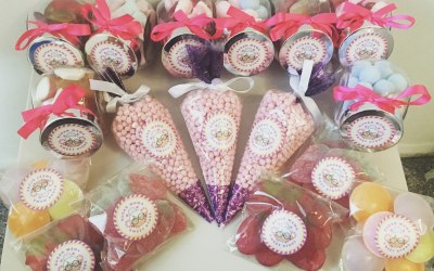 Sweetie bags, jars and cones