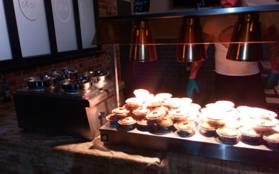 Hot pie mash buffet