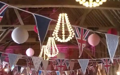 party lighting, wedding decoration, festoon lighting hire