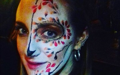 Half sugar skull Mexican Day of the Dead celebrations 2018 