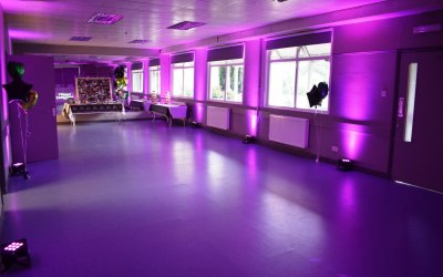 Venue uplights supplied with all of our bookings