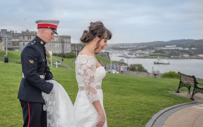 Happy on Plymouth Hoe