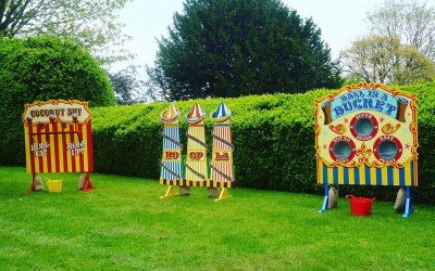 Fairground Garden Games at Elmore Court, Gloucestershire: https://www.aislehireit.co.uk/vintage-fairground-garden-games Photo Credit: Ellis Walby